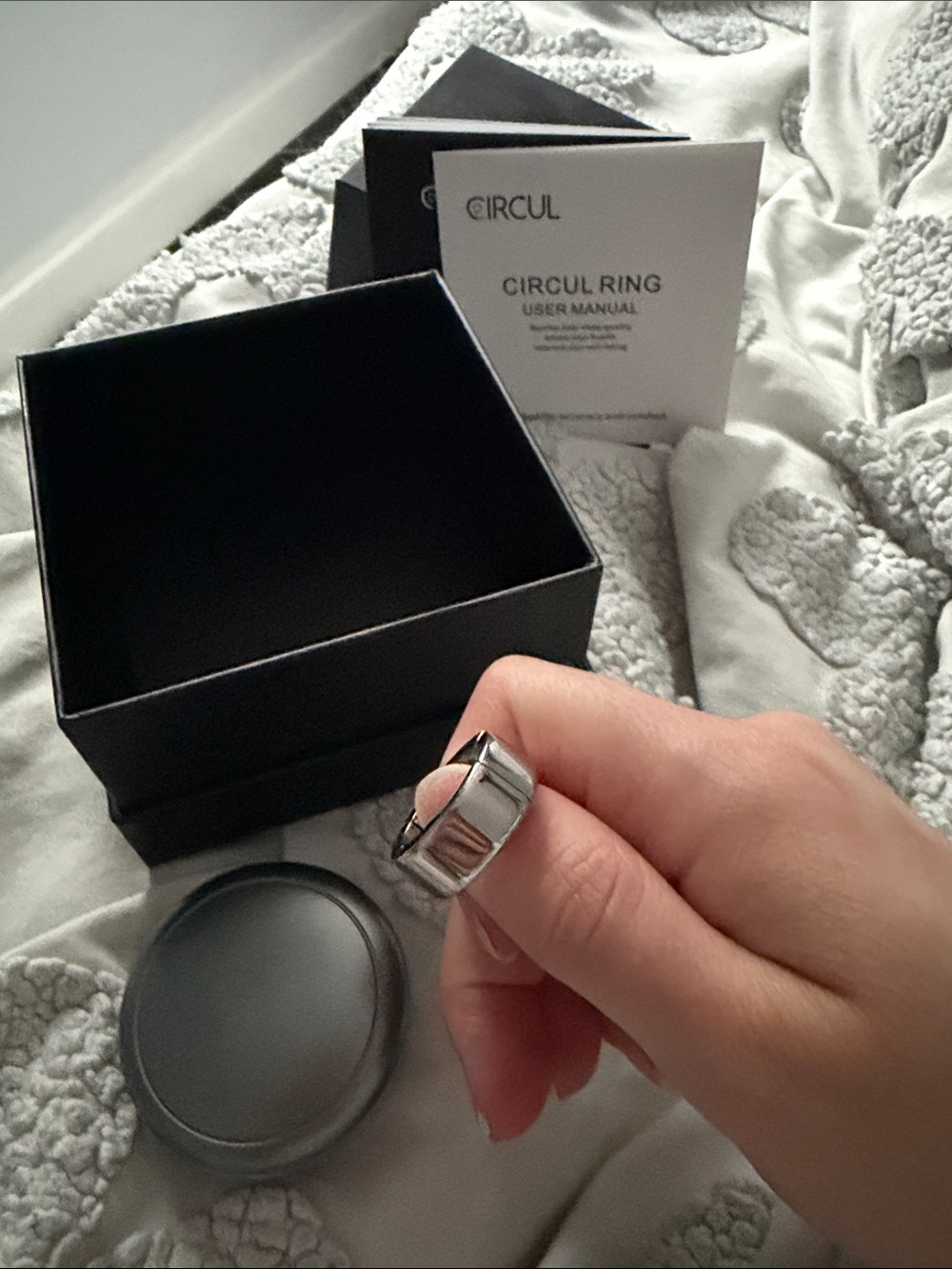 CIRCUL Smart ring- Wearable Ring in Silver with box